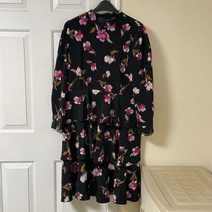 Who What Wear Floral Ruffle Tiered Dress